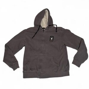 Spyder Gray Hooded Jacket with Logo